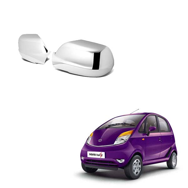 Tata Nano Type 1 - Chrome Mirror Covers - Set of 2 Pieces