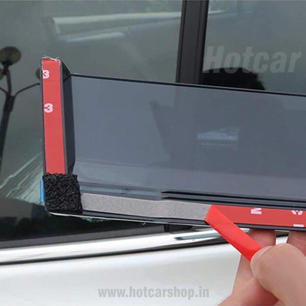 Maruti Celerio - Door Visors (Black with Chrome Line)