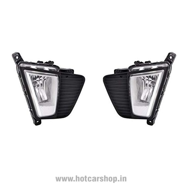 Hyundai Creta (2015 to 2017) Fog Light Assembly - Set of 2 (with Wiring Kit & Switch)