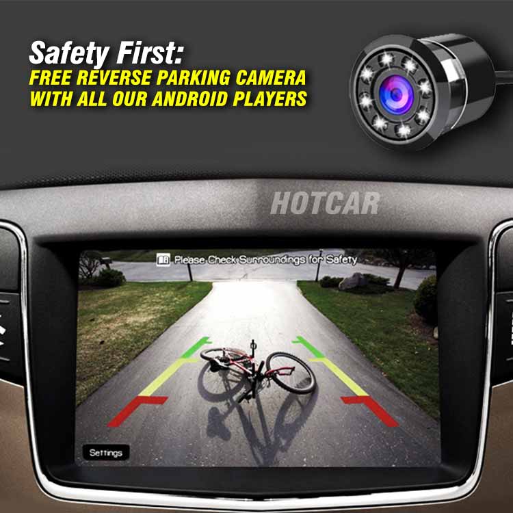 Hotcar -  Ford Ecosport (Old) 9 Inch Android Stereo (2GB/32GB) - With LED Rear View Camera - 1 Year Warranty