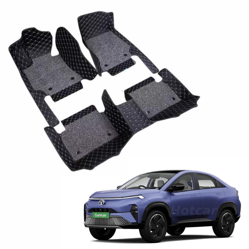 Tata Curvv EV Premium 7D Floor Mats - 4 Colour Options