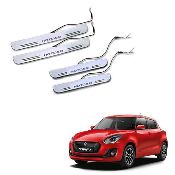 Maruti Swift (2018 Onwards) LED Door Sill Scuff Plates - Acrylic