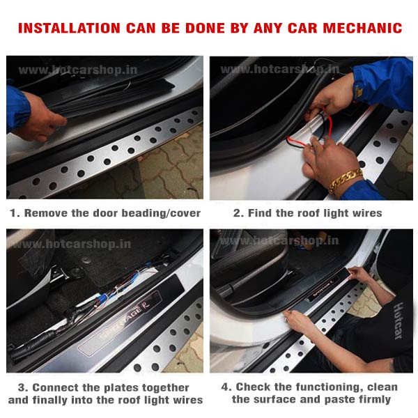 Honda Jazz - LED Door Sill Scuff Plates - Acrylic