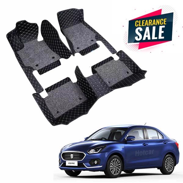 Maruti Dzire (2017 to 2024) Premium 7D Floor Mats - 4 Colour Options