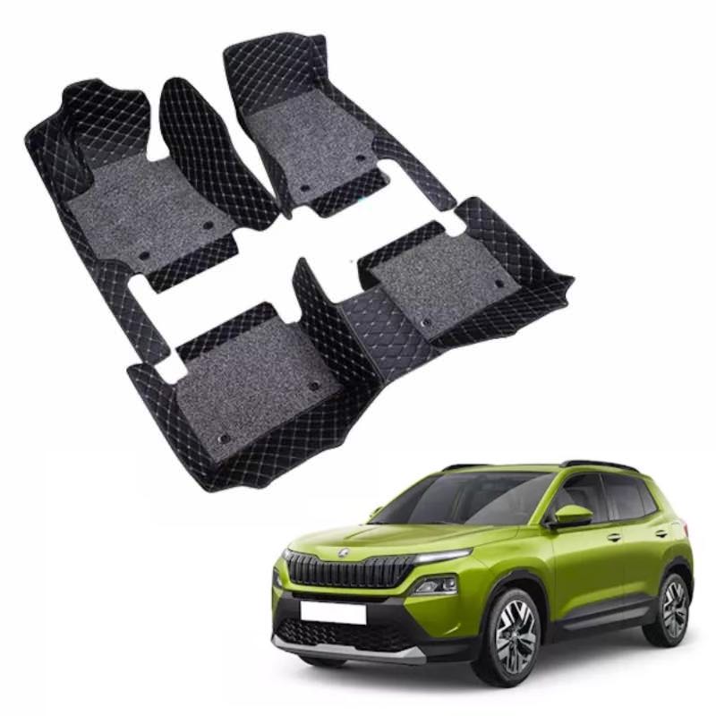 Skoda Kylaq Premium 7D Floor Mats - 4 Colour Options