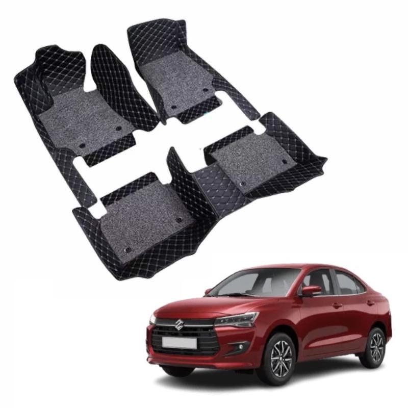 Maruti Dzire (2025 Onwards) Premium 7D Floor Mats - 4 Colour Options