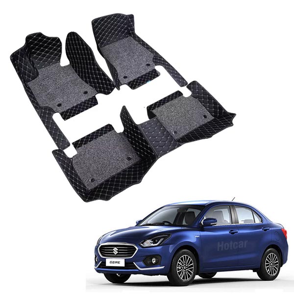 Maruti Dzire (2017 Onwards) Premium 7D Floor Mats - 4 Colour Options