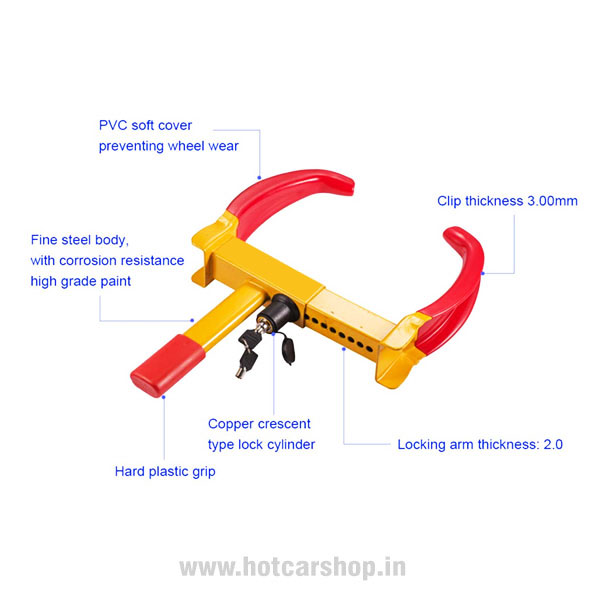Anti Theft Tyre Lock Clamp - Universal Type